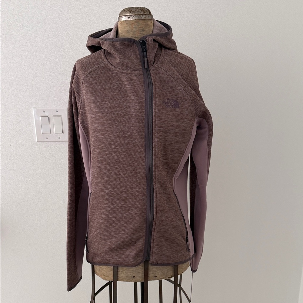 The North Face Women's Hooded Zip Jacket in Mauve and Dusty Rose